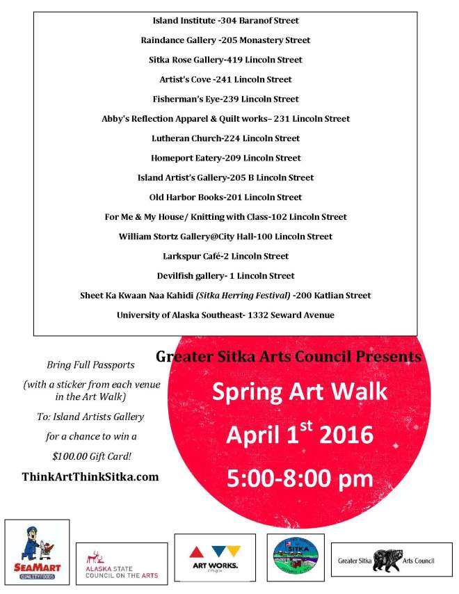 Spring Art Walk 2016 Flier